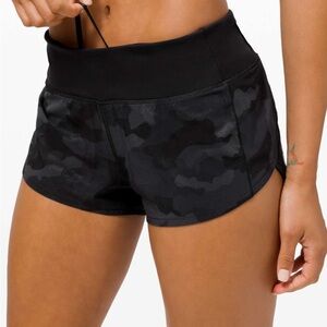 lululemon athletica Black Camo Women's Athletic Shorts